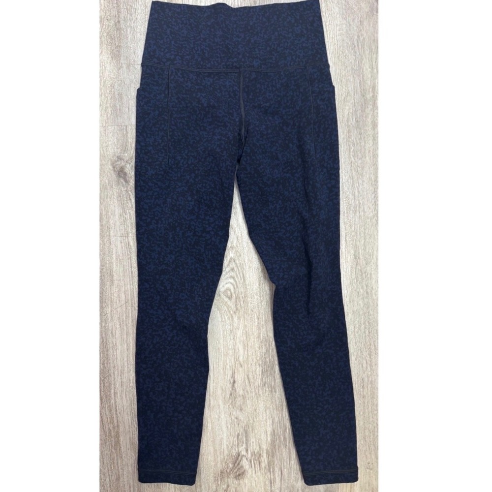 Athleta Salutation Stash Pocket Gravel Tight Navy Abstract Print Leggings XS